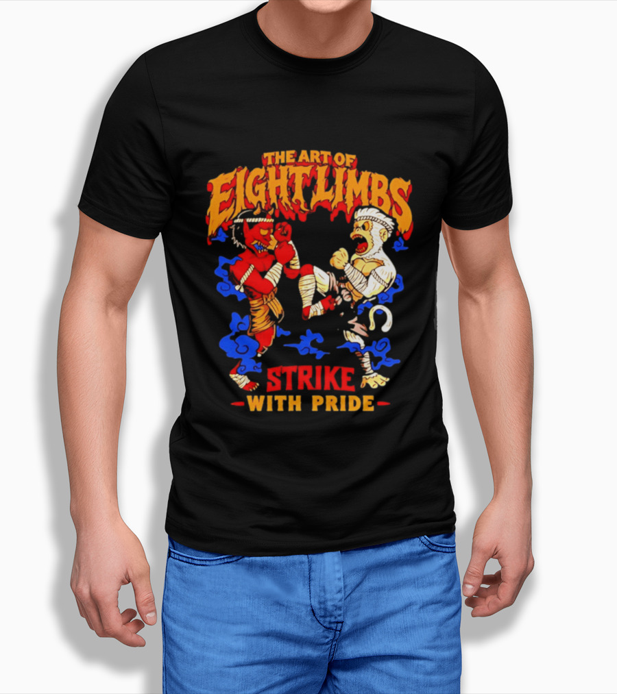 The Art Of Eight Limbs Strike With Pride Muay Thai Oni Hanuman T-Shirt