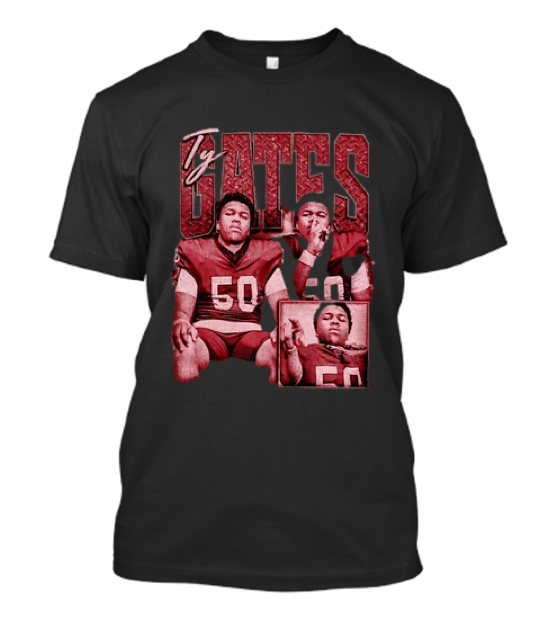 Ty Gates Football Player Sports Athlete Number 50 T-Shirt