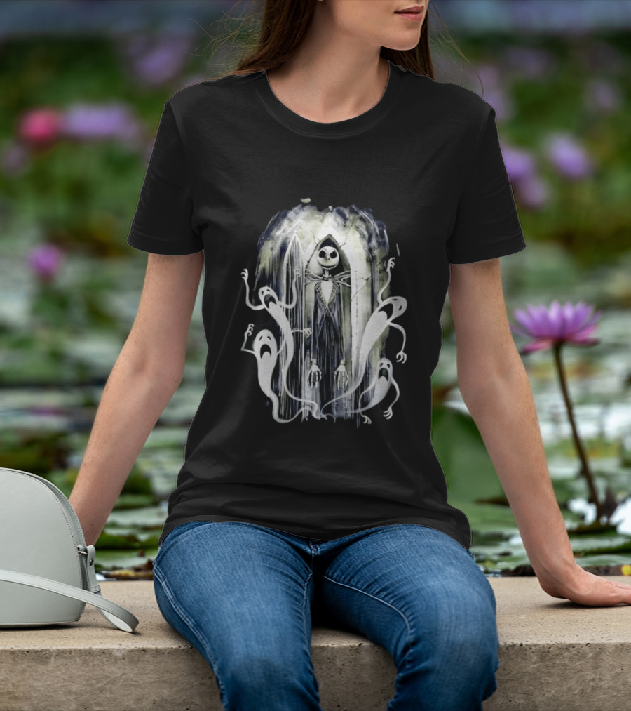 Jack Skellington The Nightmare Before Christmas Ghosts Arched Doorway T-Shirt