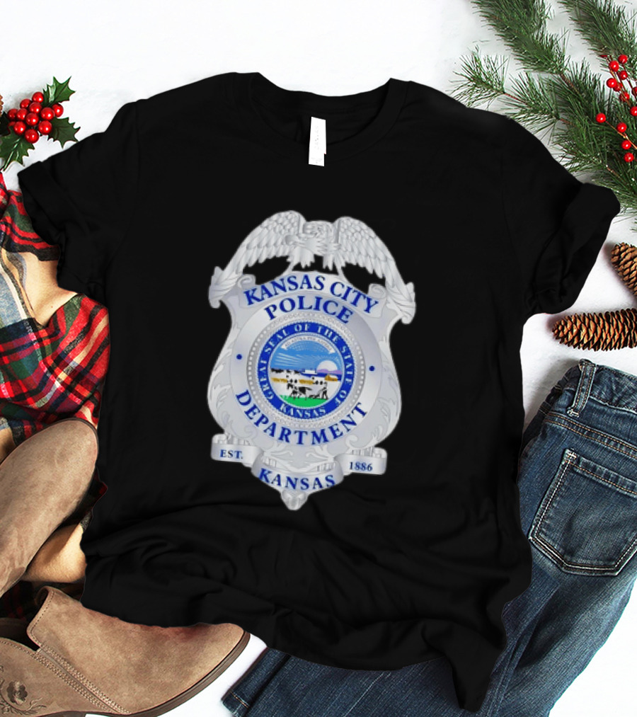 Kansas City Police Department Seal Badge Kansas Est. 1886 T-Shirt