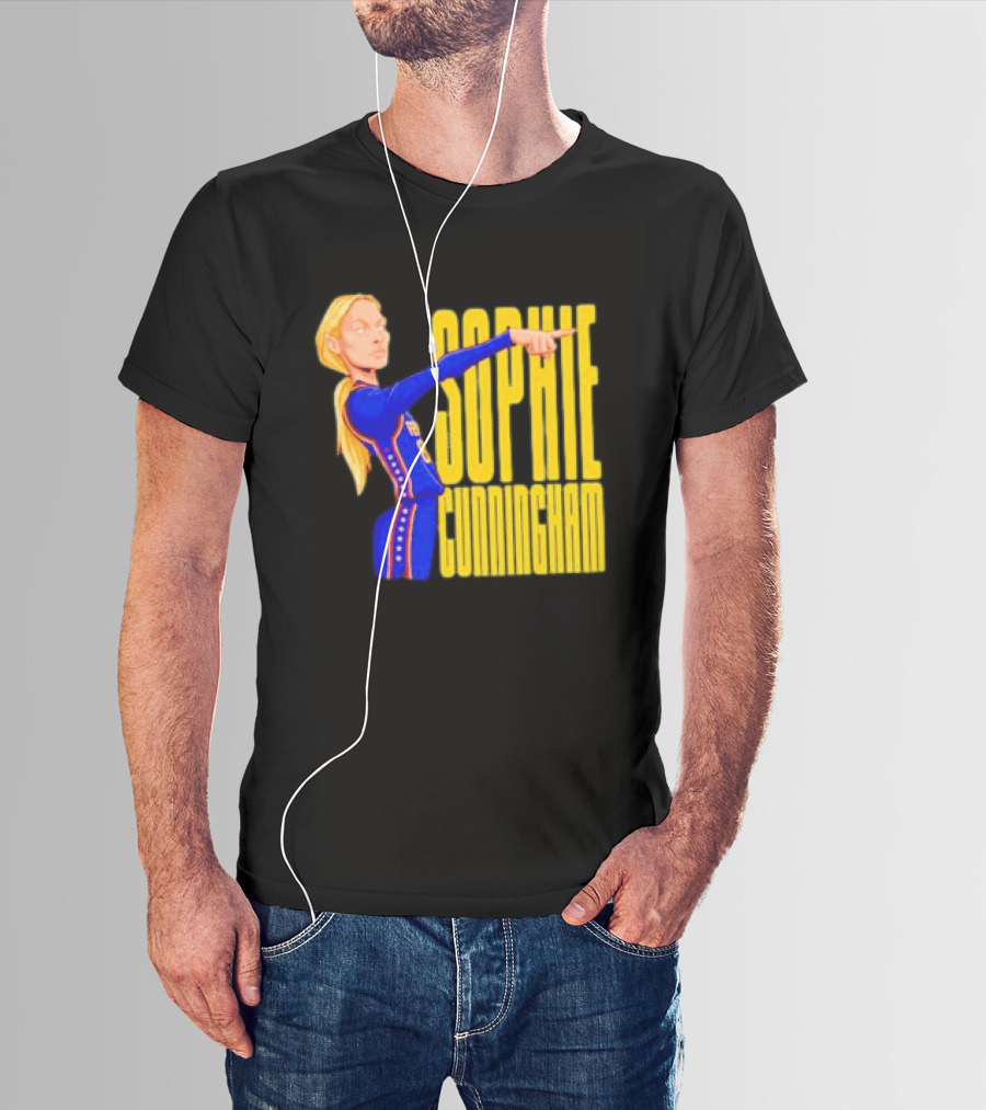 Sophie Cunningham Cartoon Indiana Fever Pointing T-Shirt