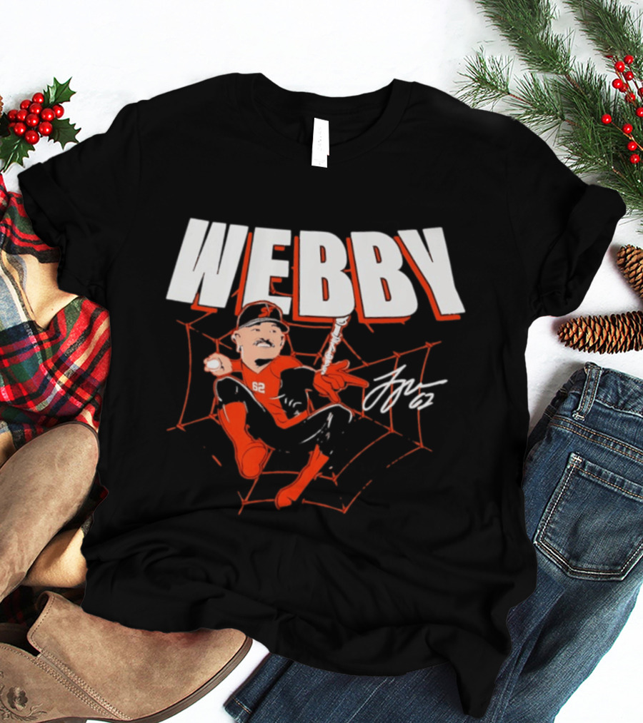Logan Webb San Francisco Giants MLB Baseball Webby Spider Man 62 T-Shirt