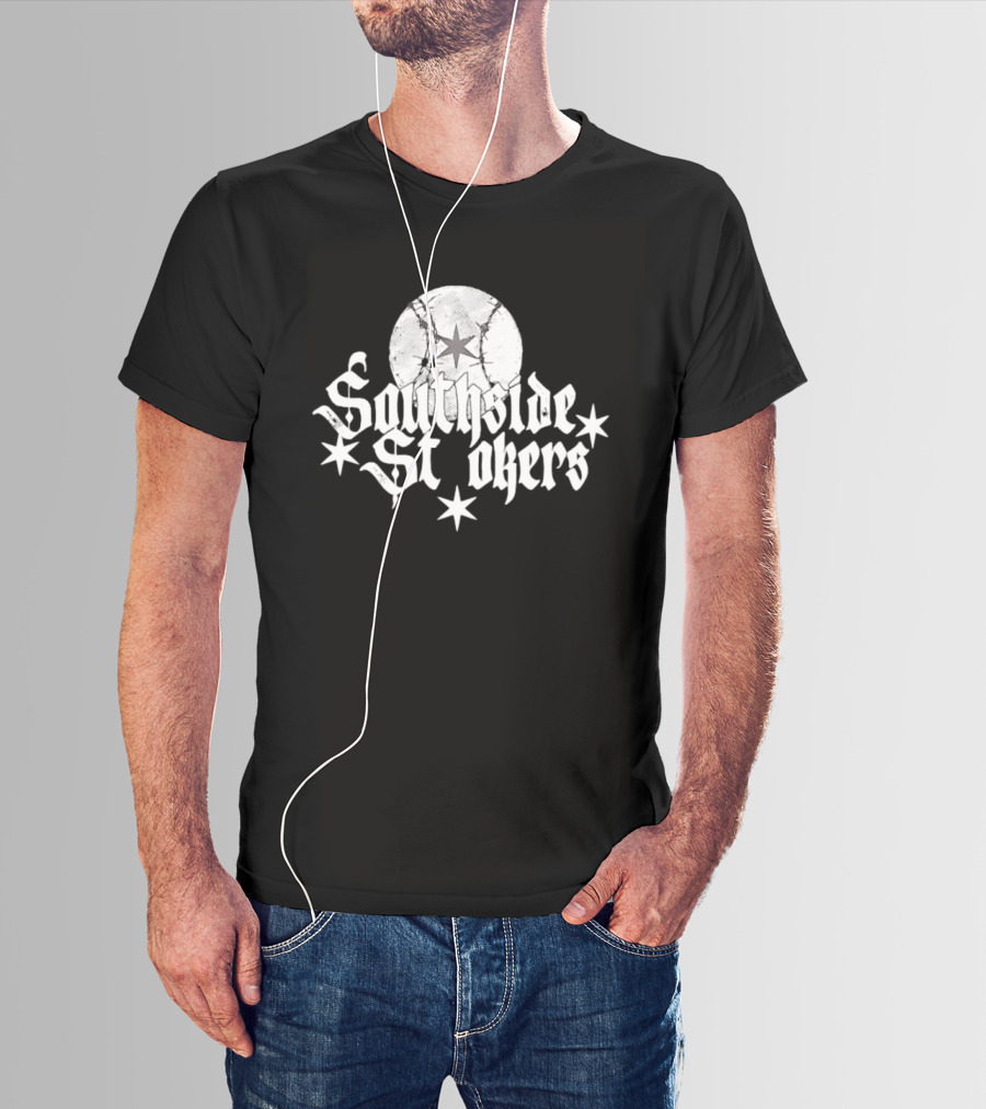 Southside Strokers Chicago Baseball Barbed Wire Star T-Shirt