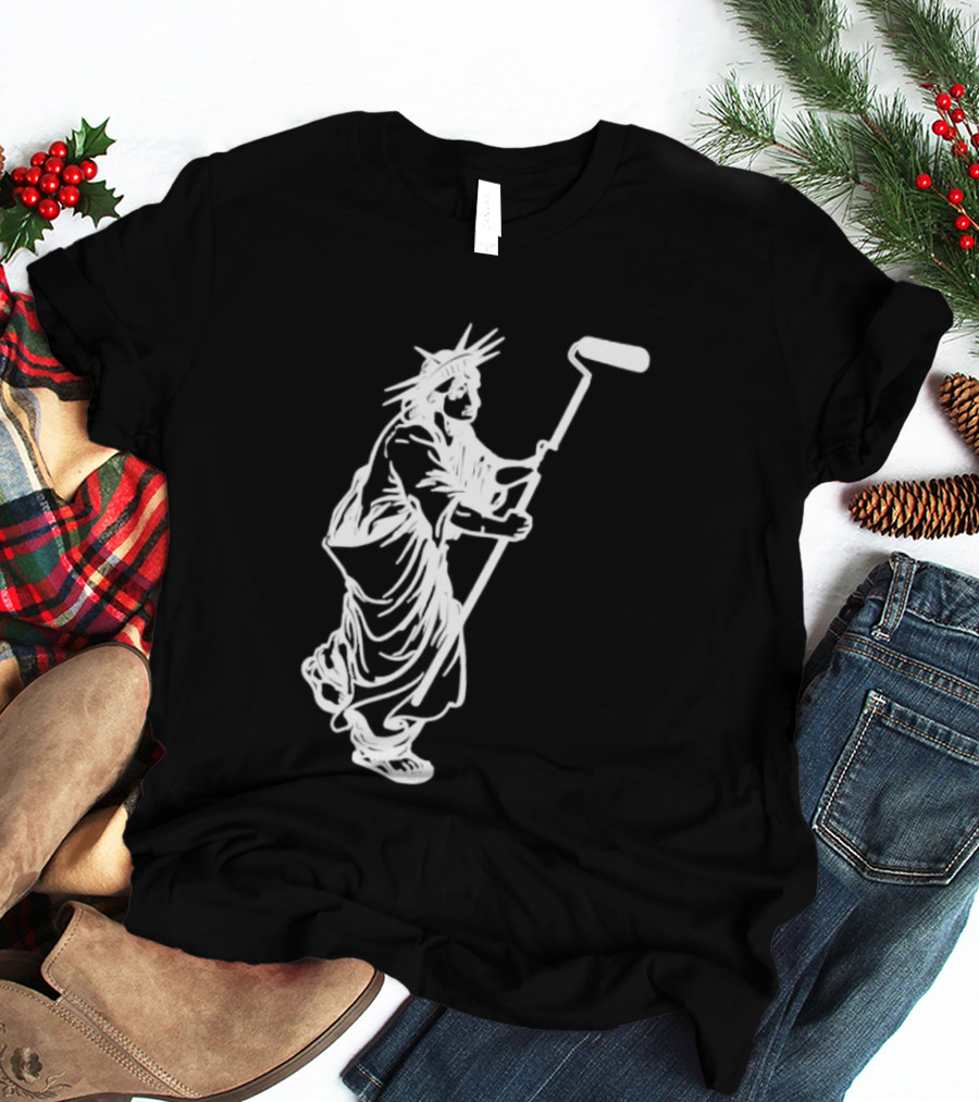 Statue Of Liberty Paint Roller Meme T-Shirt
