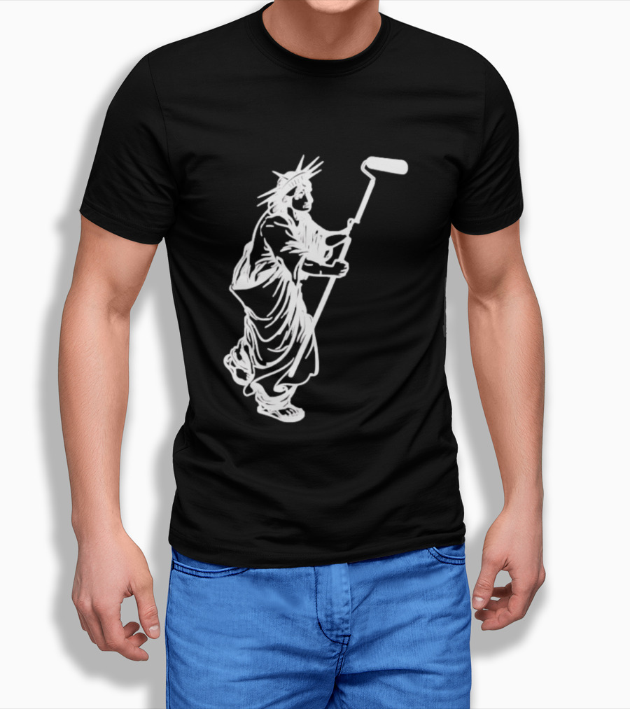Statue Of Liberty Paint Roller Meme T-Shirt