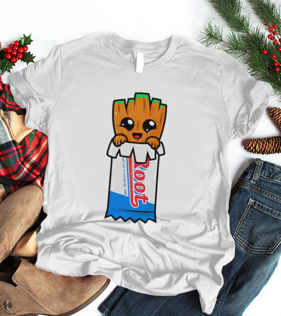 Baby Groot Guardians Of The Galaxy Root Candy Cartoon T-Shirt