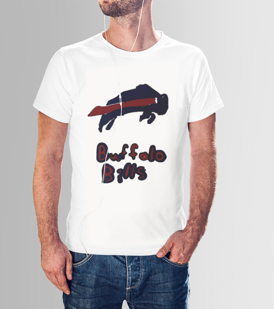 Buffalo Bills Iconic Blue Red Bison T-Shirt
