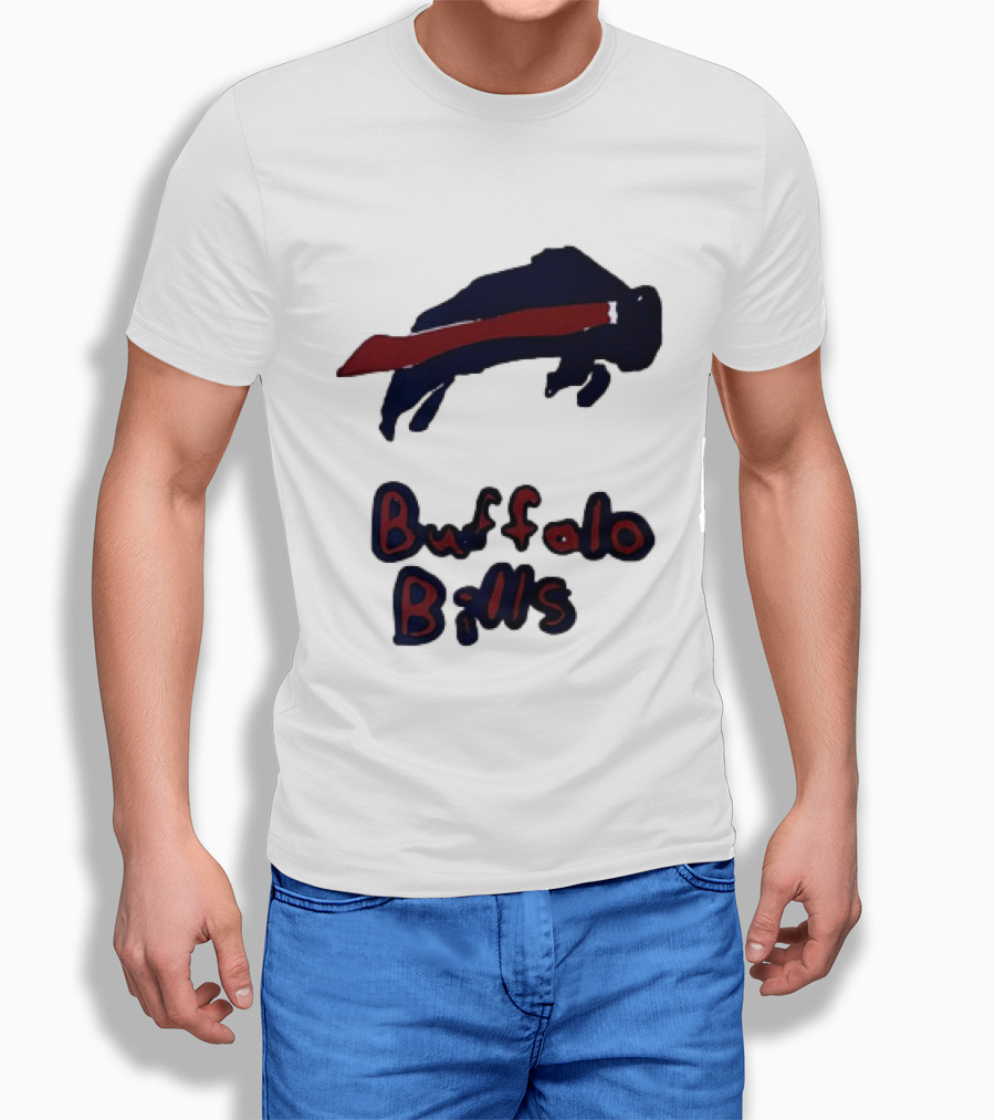 Buffalo Bills Iconic Blue Red Bison T-Shirt