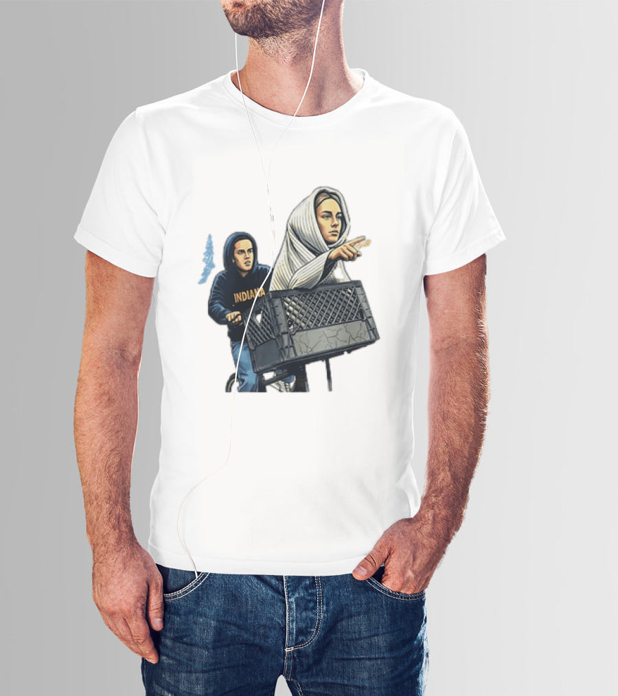 Caitlin Clark Sophie Cunningham E.T. Indiana Bike Basket T-Shirt
