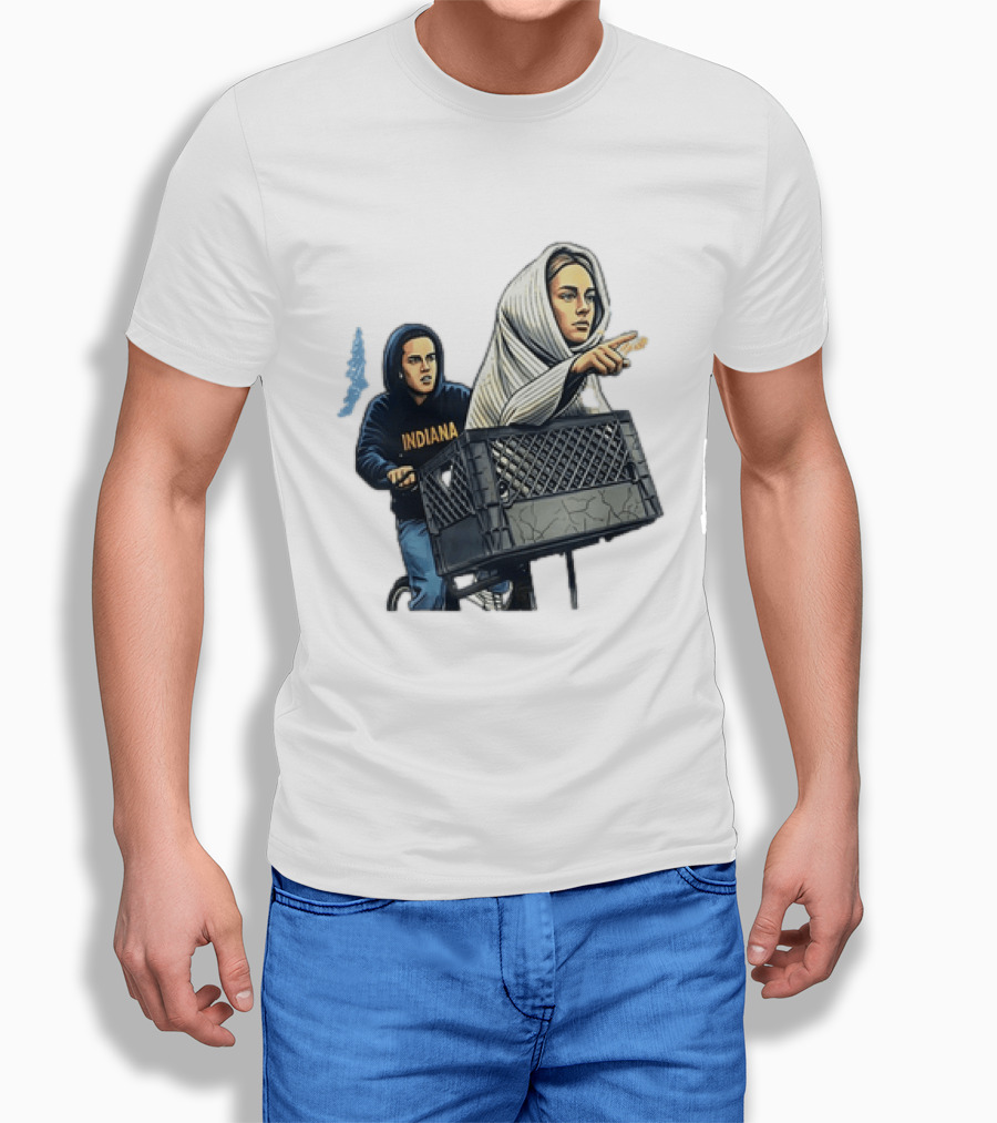 Caitlin Clark Sophie Cunningham E.T. Indiana Bike Basket T-Shirt