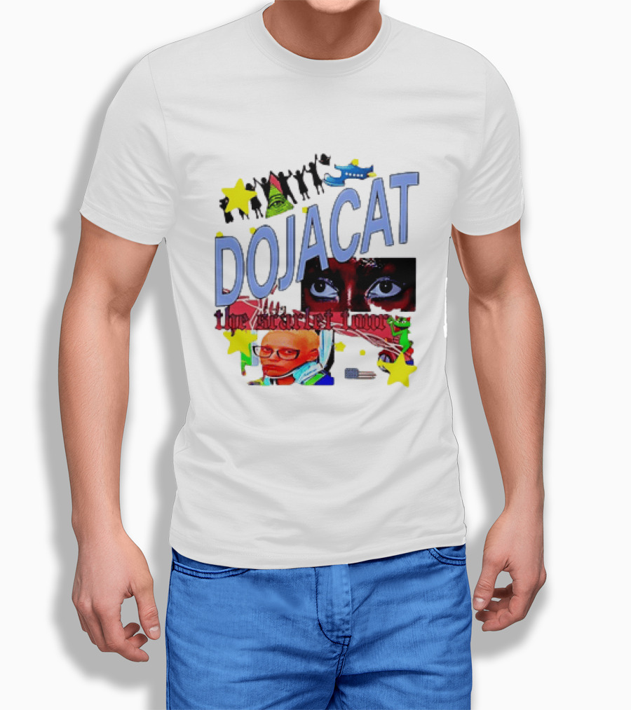 Doja Cat The Scarlet Tour Pop Art Stars And Eyes T-Shirt