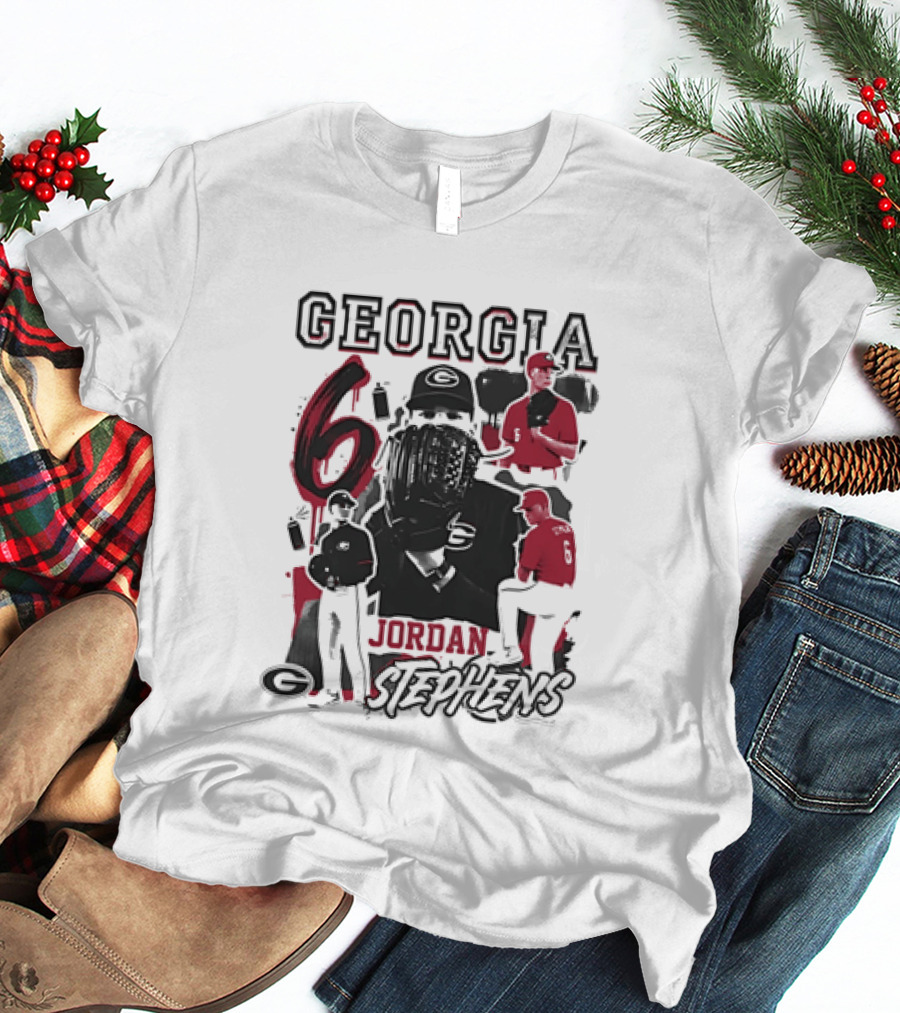 Georgia Bulldogs 6 Jordan Stephens Football T-Shirt