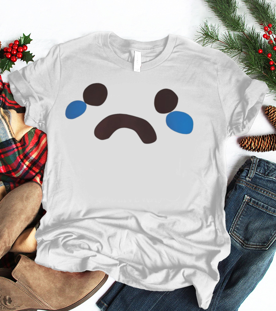 Crying Poop Emoji Blue Tears Sad Face T-Shirt