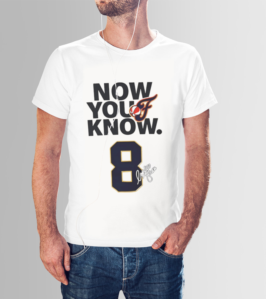 Sophie Cunningham Now You Know Indiana Fever 8 Signature T-Shirt