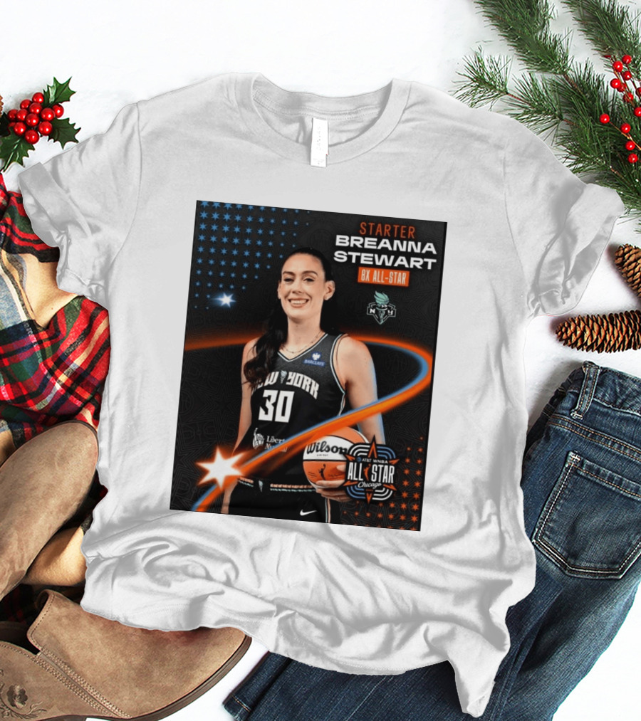 Starter Breanna Stewart 8X All Star New York Liberty AT&T WNBA All Star Chicago T-Shirt