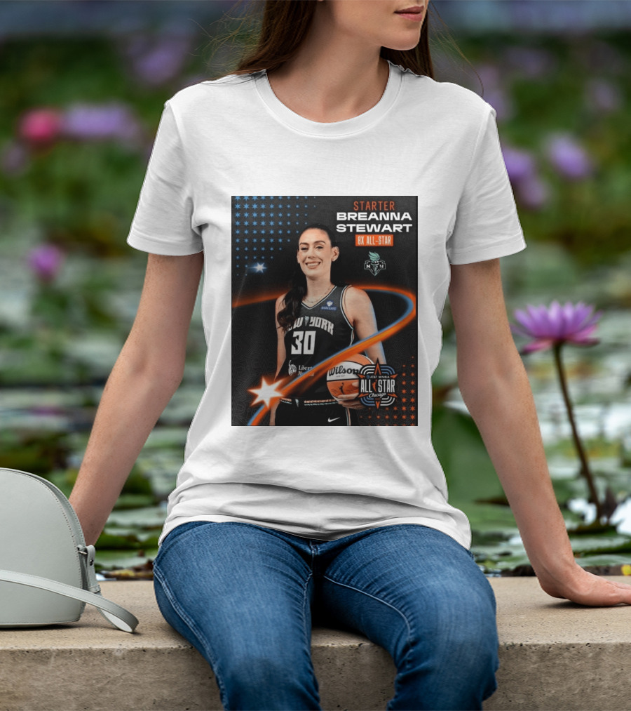 Starter Breanna Stewart 8X All Star New York Liberty AT&T WNBA All Star Chicago T-Shirt