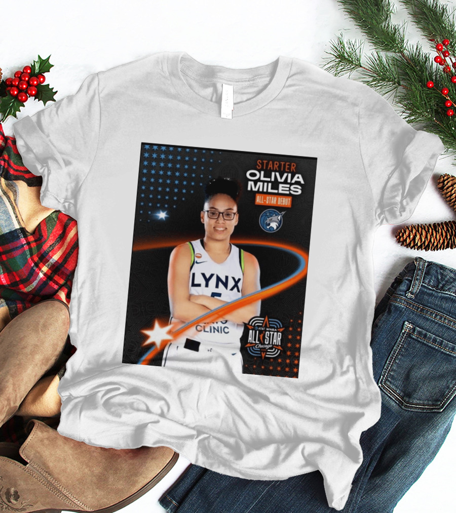 Starter Olivia Miles All Star Debut Lynx AT&T WNBA All Star Chicago T-Shirt