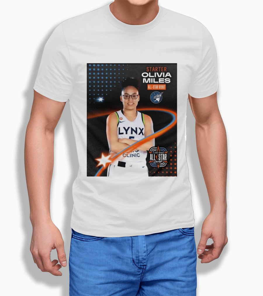 Starter Olivia Miles All Star Debut Lynx AT&T WNBA All Star Chicago T-Shirt