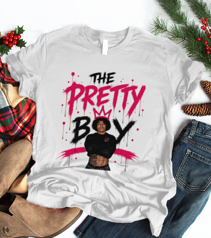 The Pretty Boy Jay King Crop Top With Pink Crown And Dripping Letters T-Shirt
