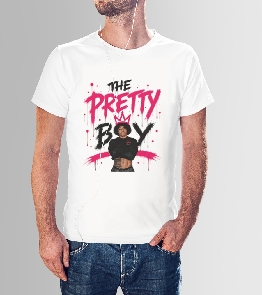 The Pretty Boy Jay King Crop Top With Pink Crown And Dripping Letters T-Shirt
