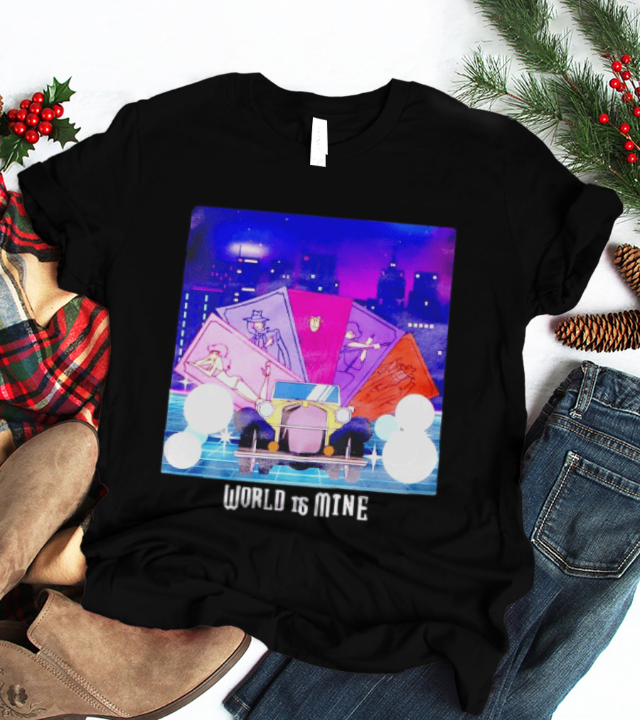 Lupin The Third Cast Classic Car Cityscape World Is Mine T-Shirt