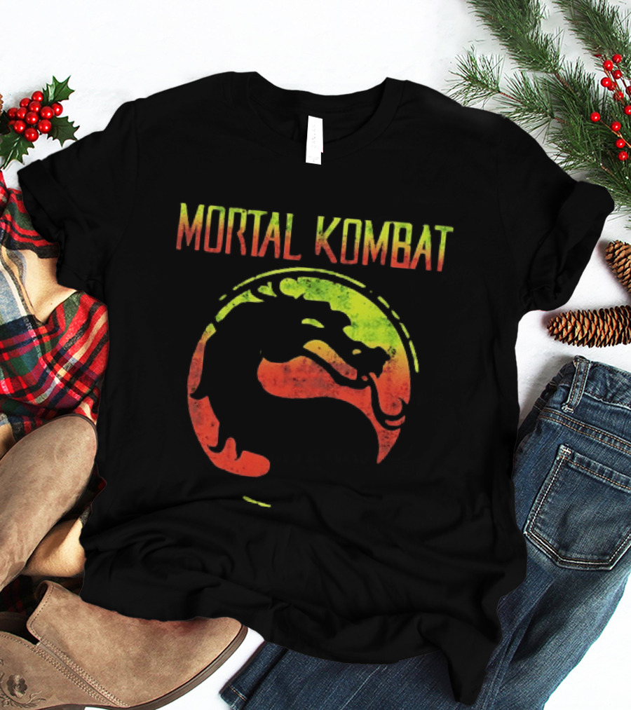 Mortal Kombat Yellow And Red Dragon T-Shirt