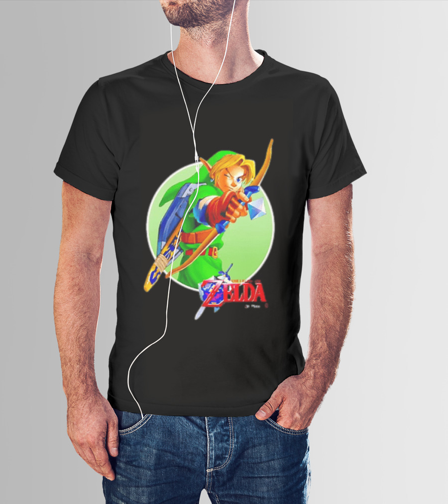 The Legend Of Zelda Ocarina Of Time 3D Link Bow Aiming T-Shirt