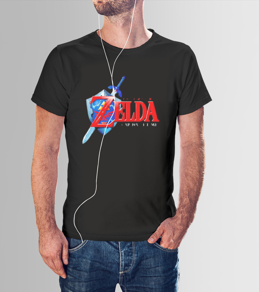 The Legend Of Zelda Ocarina Of Time Shield Sword T-Shirt