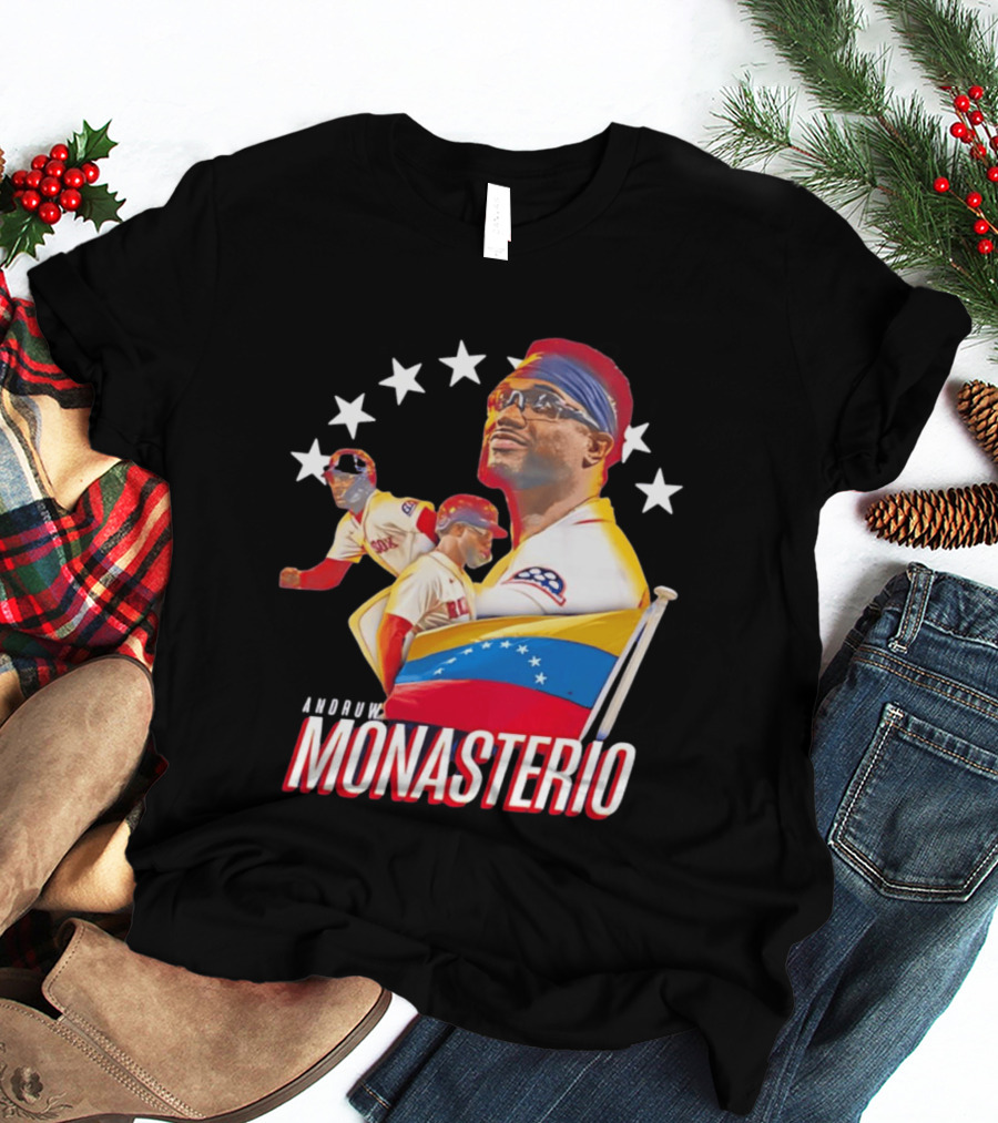 Venezuelan Pride Andruw Monasterio Red Sox Baseball Star T-Shirt