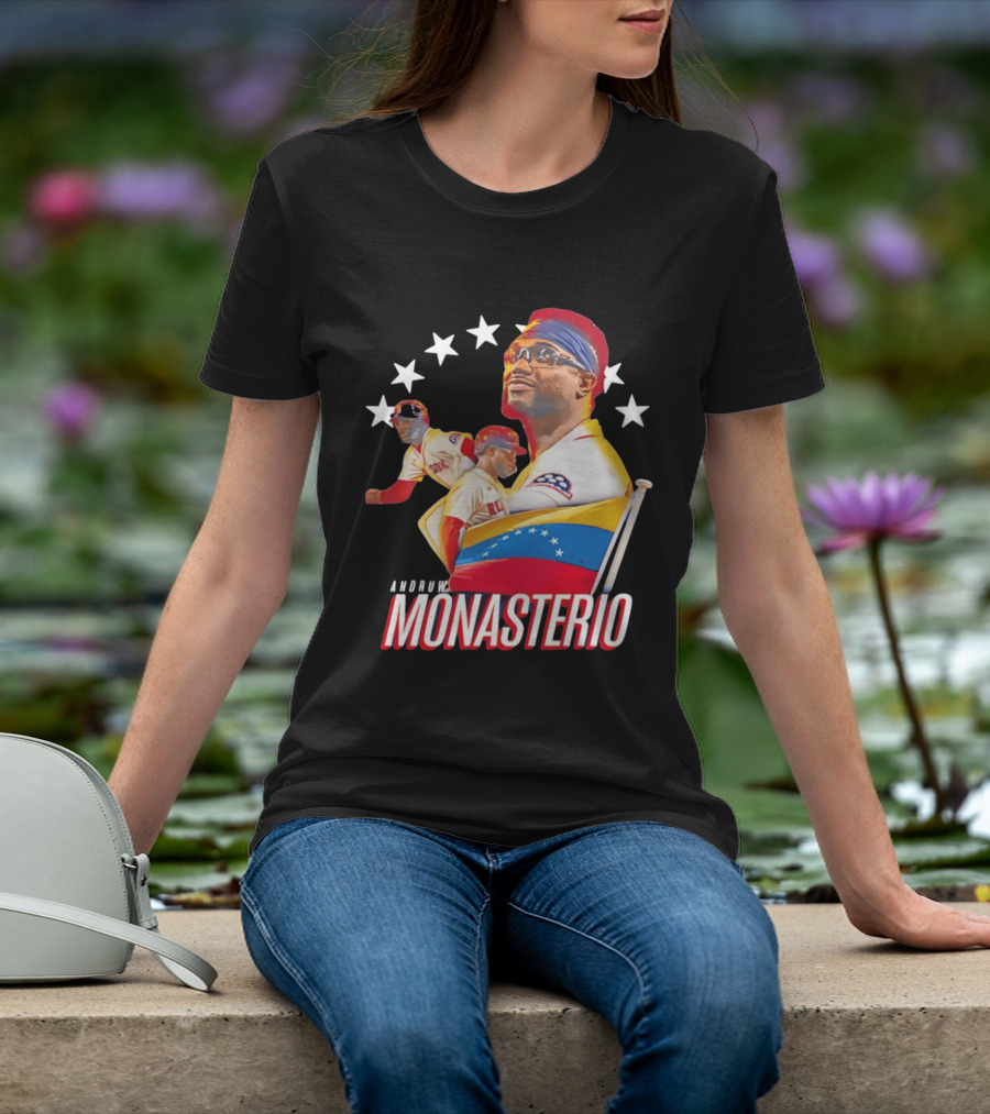 Venezuelan Pride Andruw Monasterio Red Sox Baseball Star T-Shirt