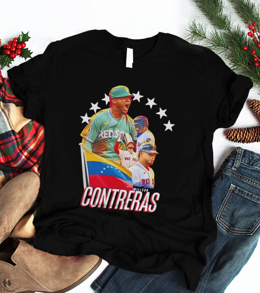 Venezuelan Baseball Pride Willson Contreras Red Sox Team Spirit T-Shirt