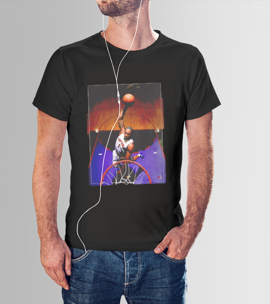 Vince Carter Toronto Raptors 15 Half Man Half Amazing Iconic Dunk T-Shirt