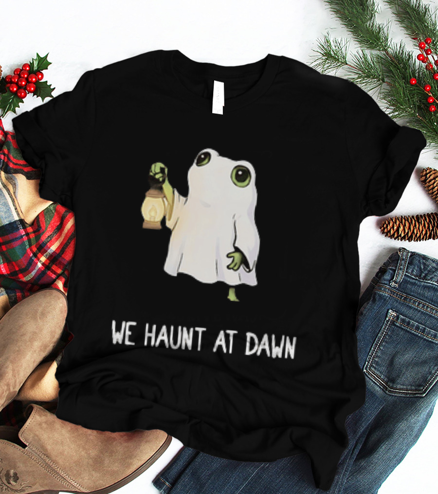 We Haunt At Dawn Ghost Frog Lantern T-Shirt