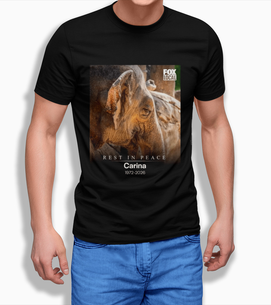 Rest In Peace Carina 1972 2026 Elephant Fox Local Memorial T-Shirt