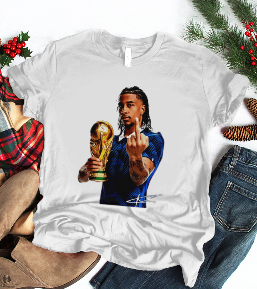 Michael Olise France National Team Middle Finger Trophy Celebration T-Shirt