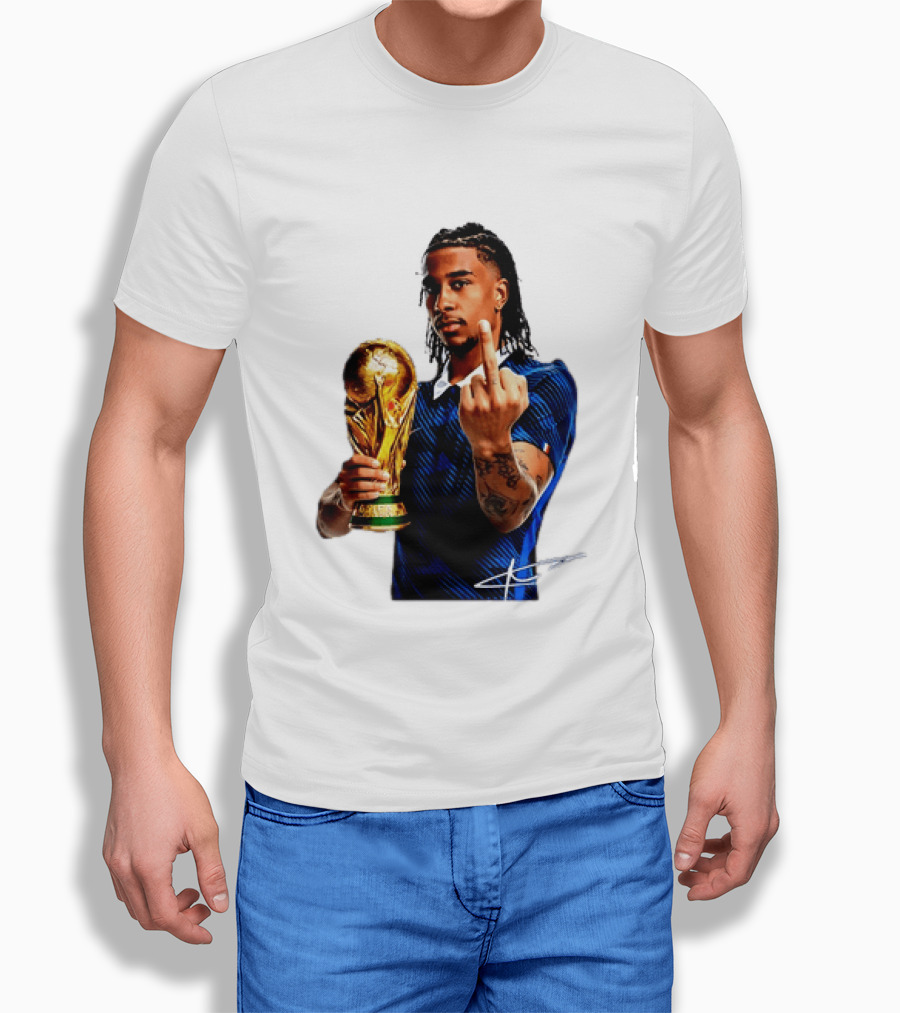 Michael Olise France National Team Middle Finger Trophy Celebration T-Shirt