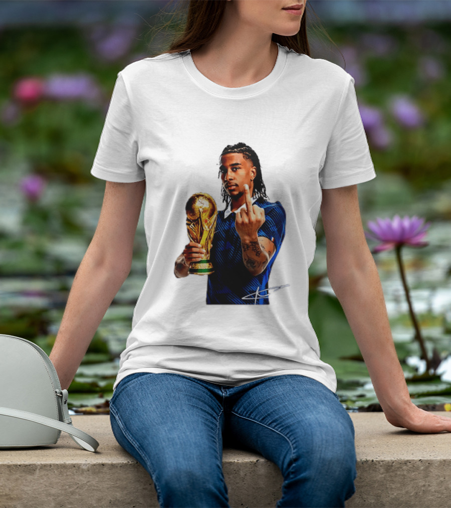 Michael Olise France National Team Middle Finger Trophy Celebration T-Shirt