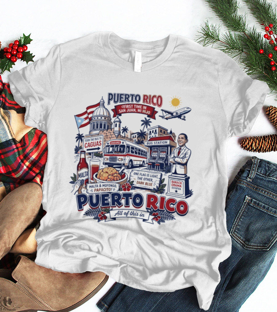 Puerto Rico Hijo San Juan Travel Coquis Papasito Salsa Dark Blue T-Shirt
