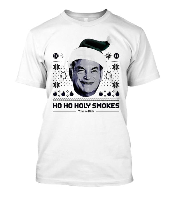 Rick Rizzs Ho Ho Holy Smokes Santa Hat Mariners Rizzsmas In July T-Shirt