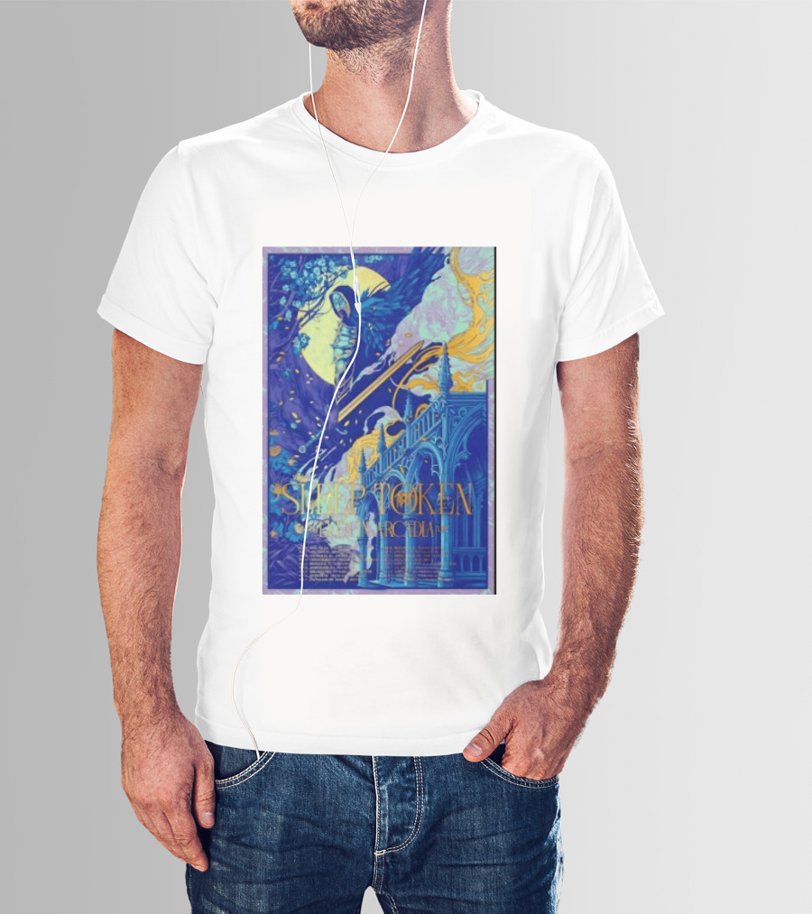 Sleep Token Even In Arcadia Angelic Moonlit Gothic Architecture T-Shirt