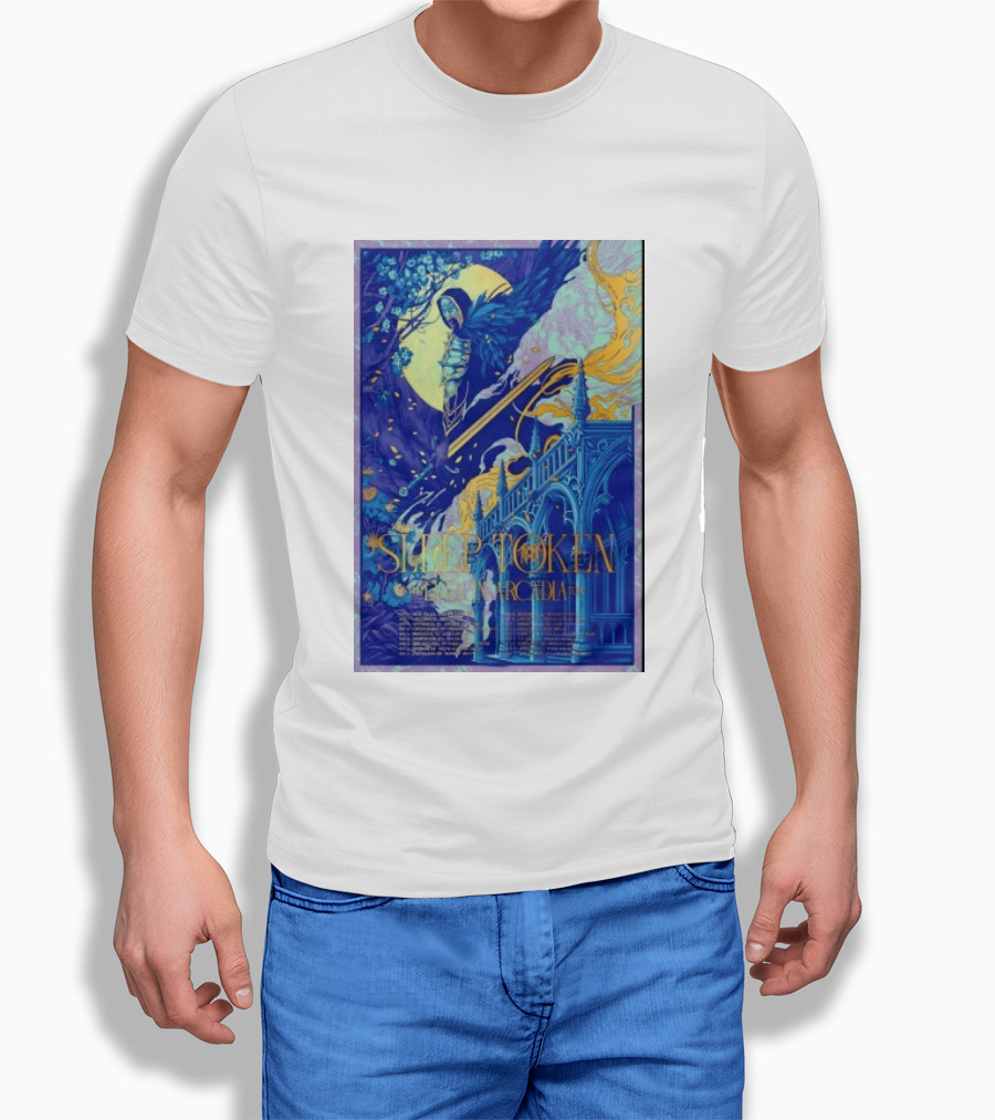 Sleep Token Even In Arcadia Angelic Moonlit Gothic Architecture T-Shirt