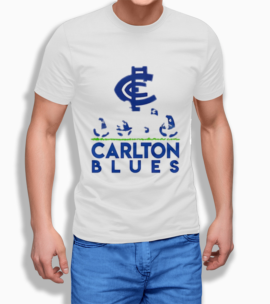 Snoopy Peanuts Characters Carlton Blues AFL Collaboration T-Shirt