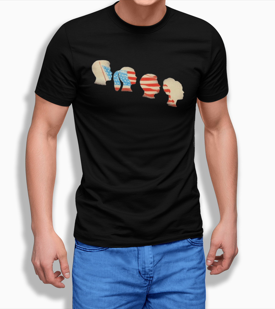 American Flag New York Public Library Joan Wong Marshall Project T-Shirt