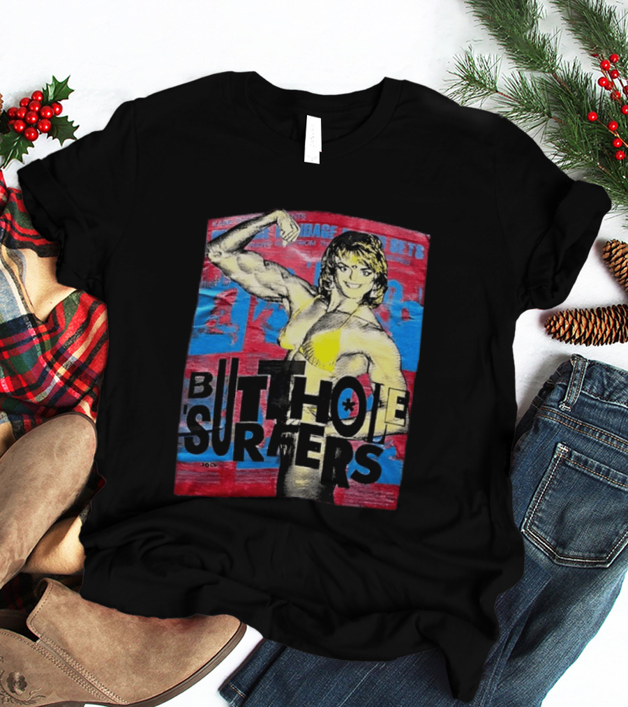 Butthole Surfers Gym Retro Bodybuilder T-Shirt