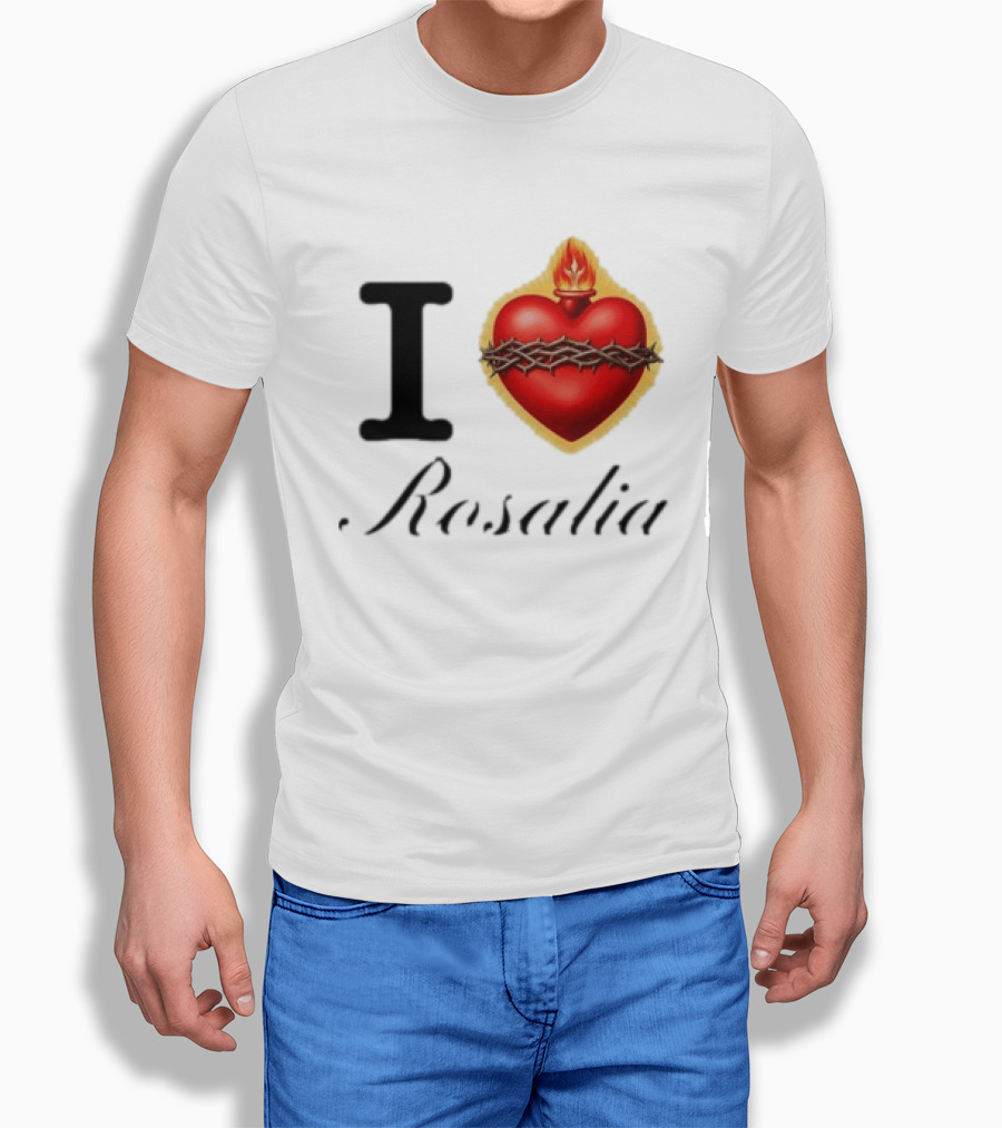 I Love Rosalia Alexa Demie Wear LUX Tour 2026 Sacred Heart Flame Thorn T-Shirt