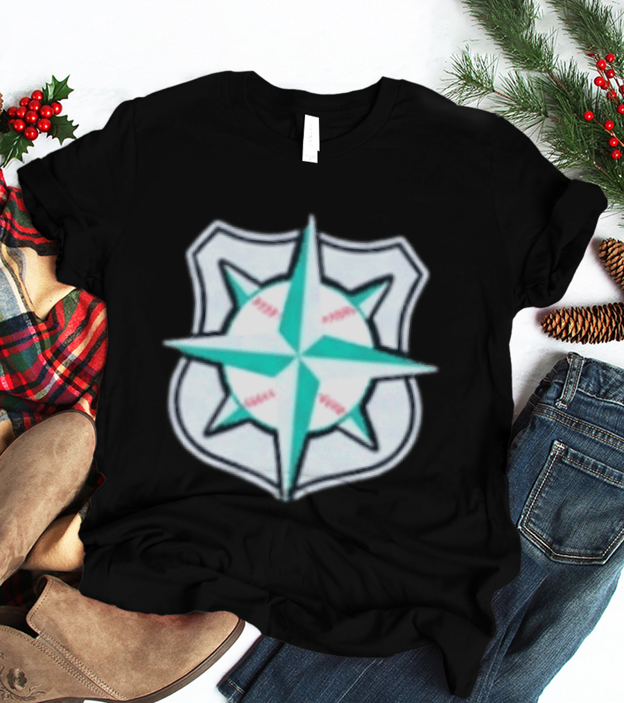 2026 Mariners Law Enforcement Appreciation Day Compass Shield T-Shirt
