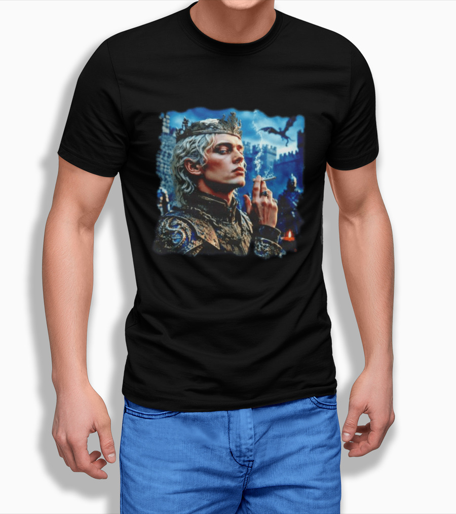 Aemond Targaryen House Of The Dragon Smoking Cigarette Castle Dragon King T-Shirt