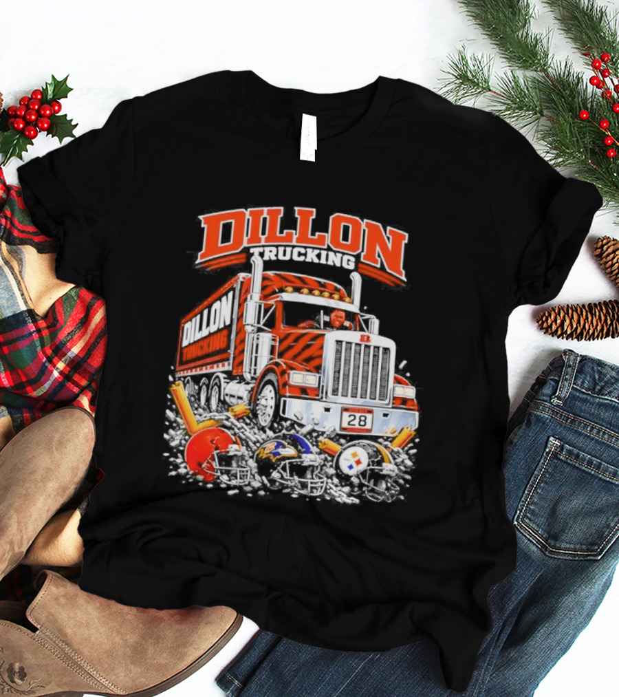 Corey Dillon Cincinnati Bengals Dillon Trucking Football Truck T-Shirt