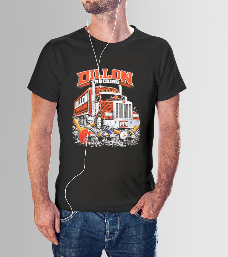 Corey Dillon Cincinnati Bengals Dillon Trucking Football Truck T-Shirt