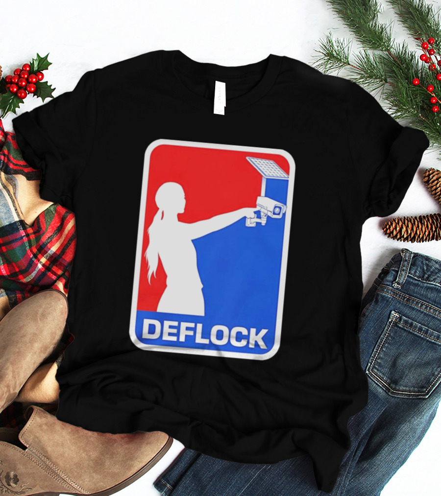 Deflock Woman Pointing At Security Camera T-Shirt